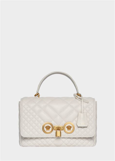 versace white mini quilted icon bag|versace handbags sale.